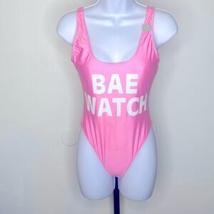 NEW…Pink/White swimwear one piece size S (small) from Forever21